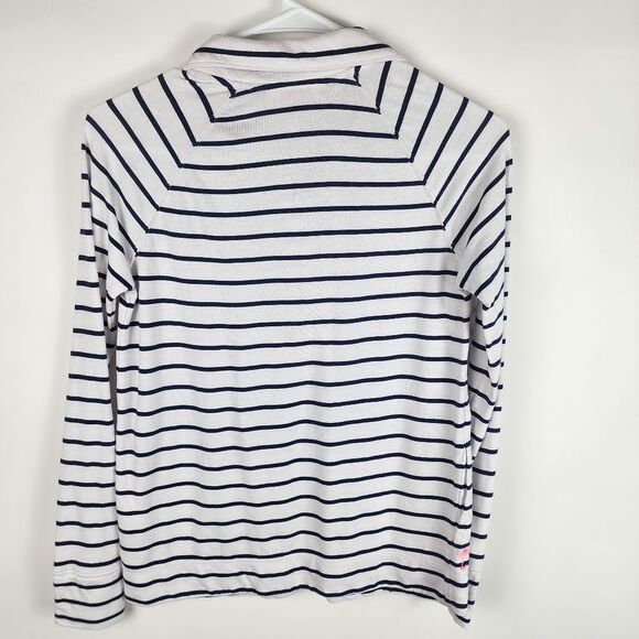 LILLY PULITZER WOMENS XXS STRIPED COLLARED POLO LONG SLEEVE SAILOR SHIRT TOP - Picture 6 of 6